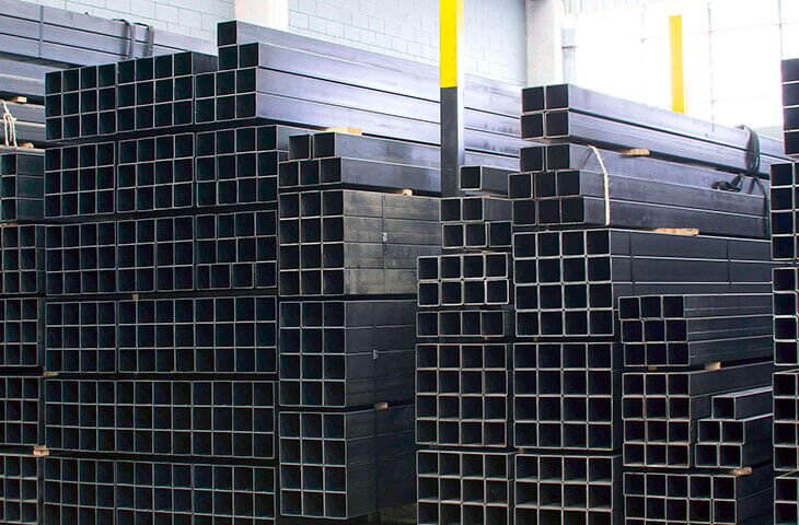 Tubos de aço carbono quadrados